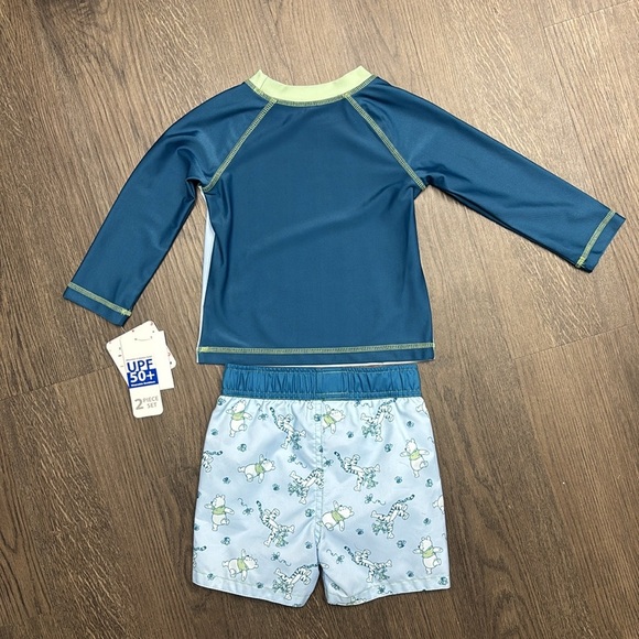 NWT Twin alert! 2xDisney Kids 18mo Winnie the Pooh Swim Rashguard Sets. πππππ - Picture 11 of 12
